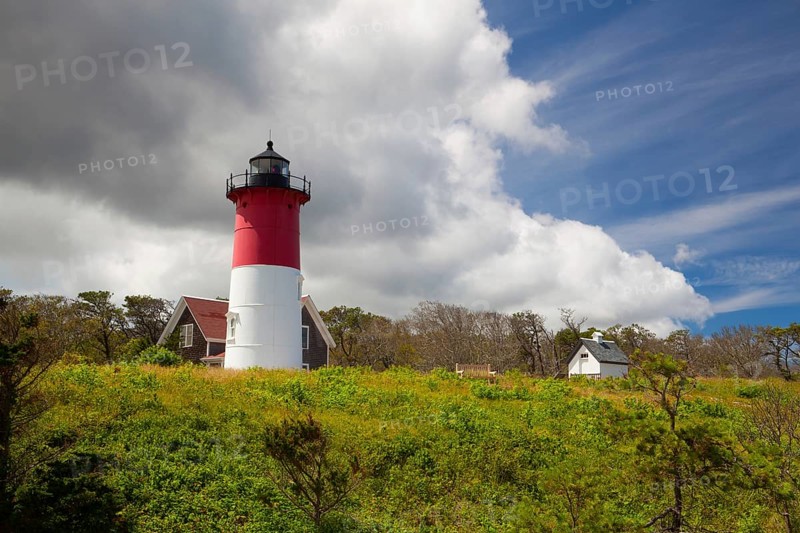 Nauset Light Lighthouse in Eastham, Cape Cod, Maine, New England, USA, North America