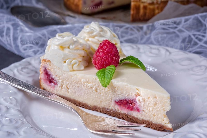 Fresh and delicious raspberry cream pie