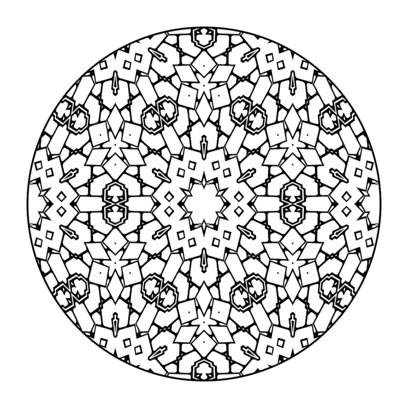 An image of a nice Mandala black and white