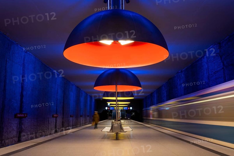 MUNICH, Germany, JANURAY 01, 2023, Scenic subway station Westfriedhof in Munich, Bavaria, Germany, Europe