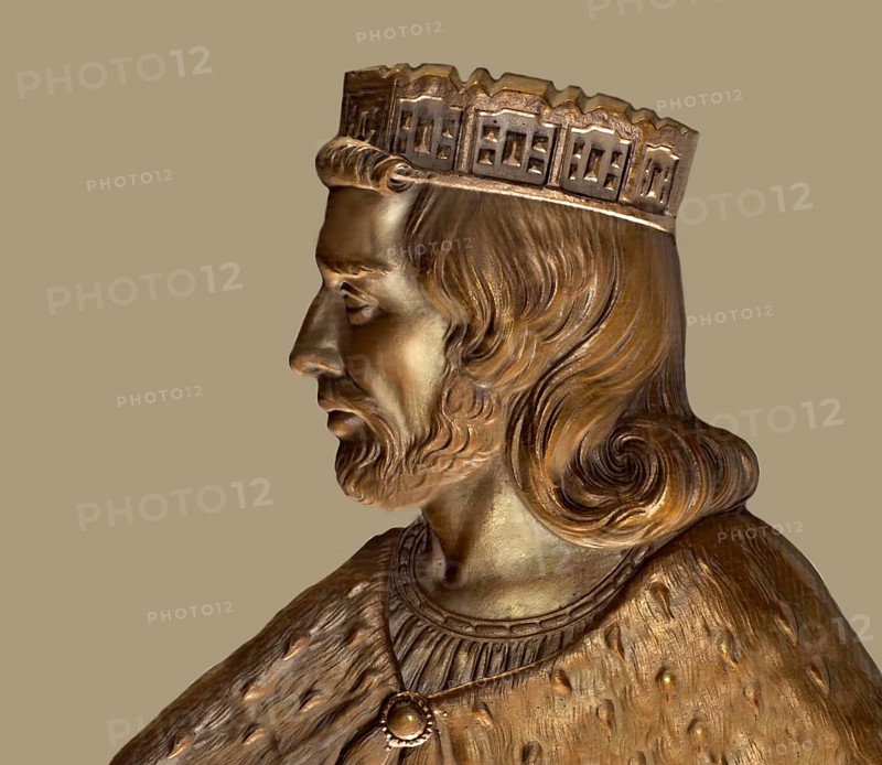 Theuderic I, Thierry I or Theuderich I., c. 487 – 534, the Merovingian king of Metz, Rheims, or Austrasia from 511 to 534, digitally edited after Caqué