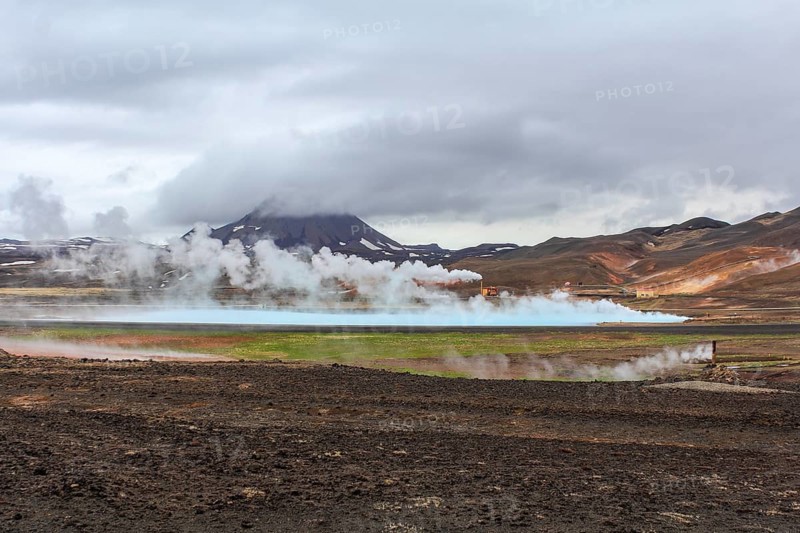 Geothermal power plants in Namaskard, Myvatn Area in Iceland