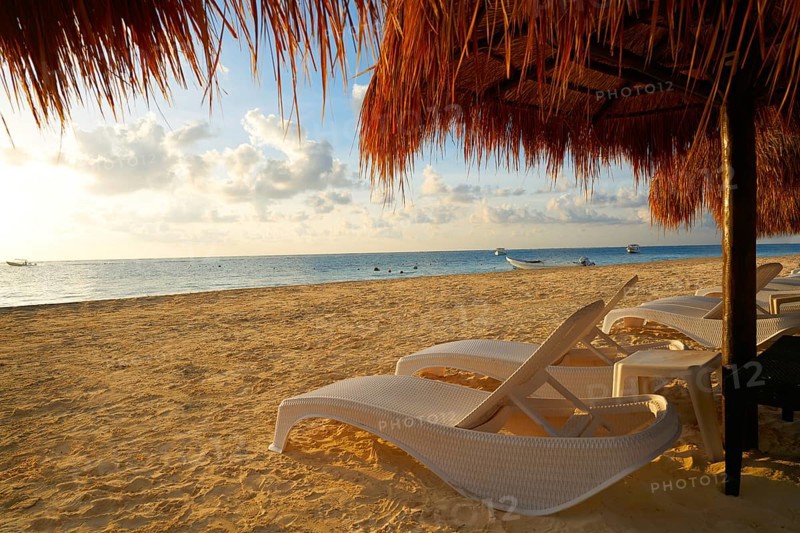 Riviera Maya sunrise beach sunroof hammocks at Mayan Mexico