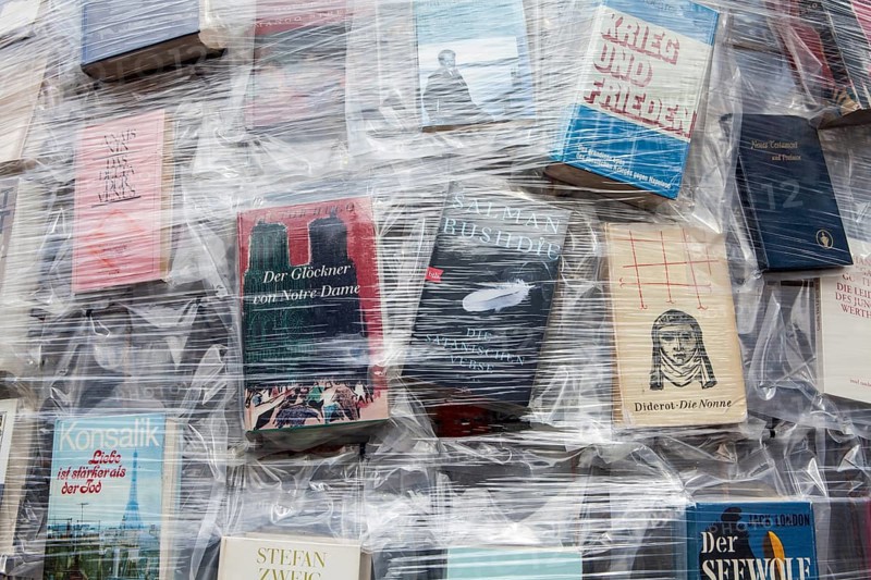 'The Parthenon of Books' by the Argentinian conceptual artist Marta Minujin, banned books, documenta 14 exhibition, 2017, Kassel, Germany, Europe