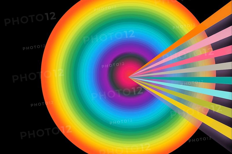 Abstract colorful globe circle geometric pattern design and background