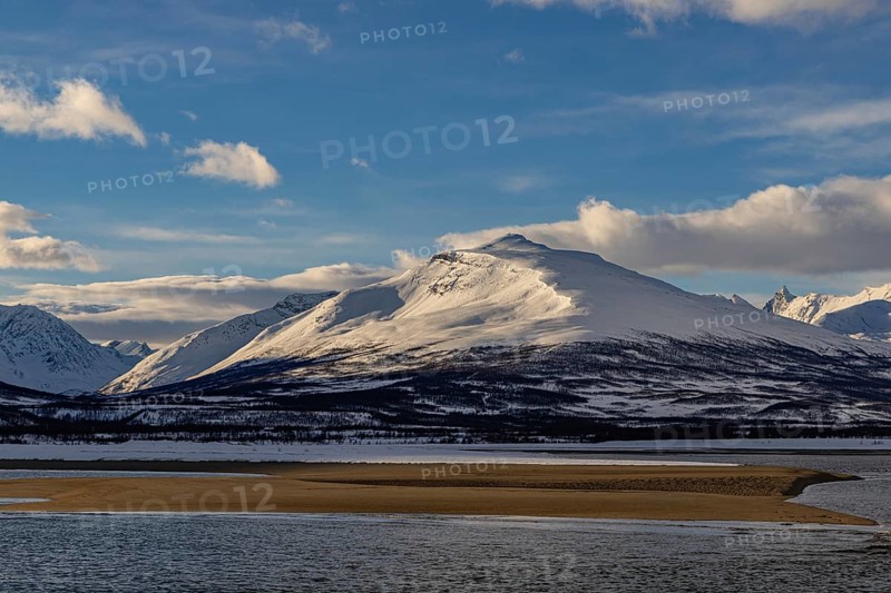 Panorama at Ramfjordbotn, Troms, Norway, Europe