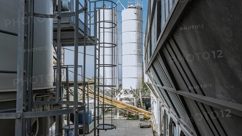 The Cement factory and related white silos