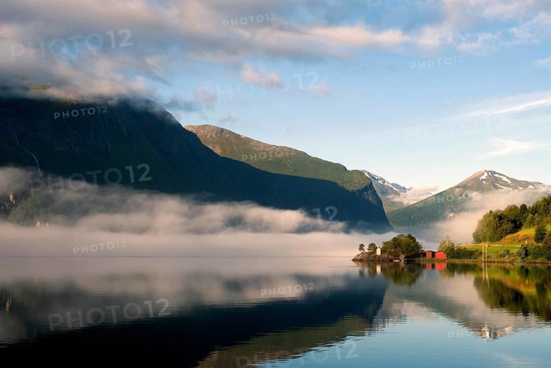 View over Romsdalsfjorden close to the Norwegian village Isfjorden
