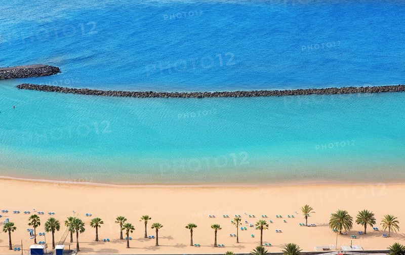 Beach Las Teresitas in Santa cruz de Tenerife north at Canary Islands