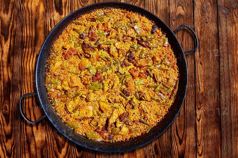 Paella from Spain rice recipe from Mediterranean