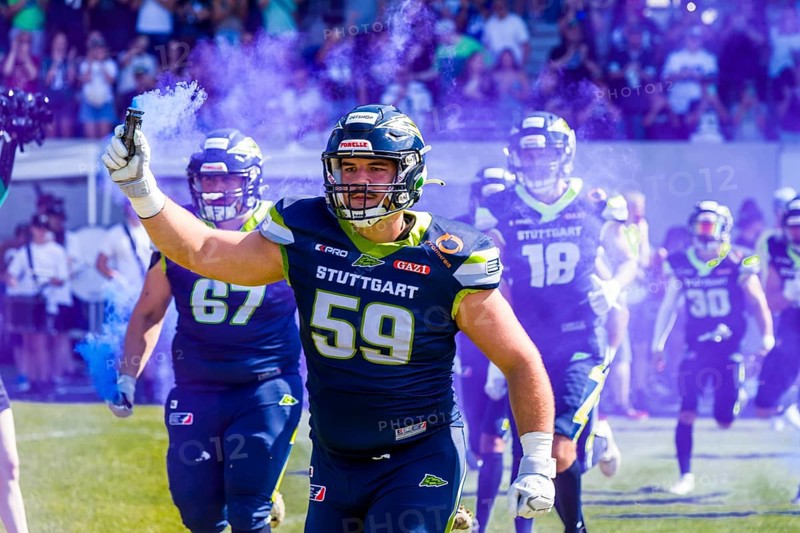 ELF/ PlayOff Spiel : Wroclaw Panthers bei Stuttgart Surge am 10. Sept. 2023 , im Gazi Stadion , Stuttgart , Deutschland