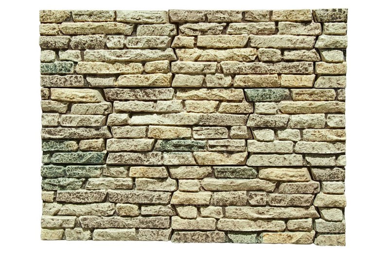 Background of stone wall. Isolated wite