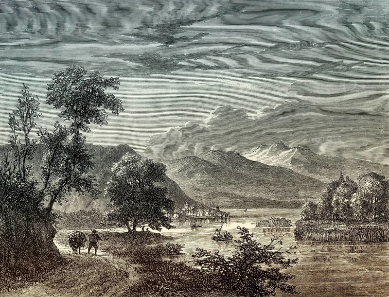 Lago di Piediluco, Terni, Italy, 19th century, Europe