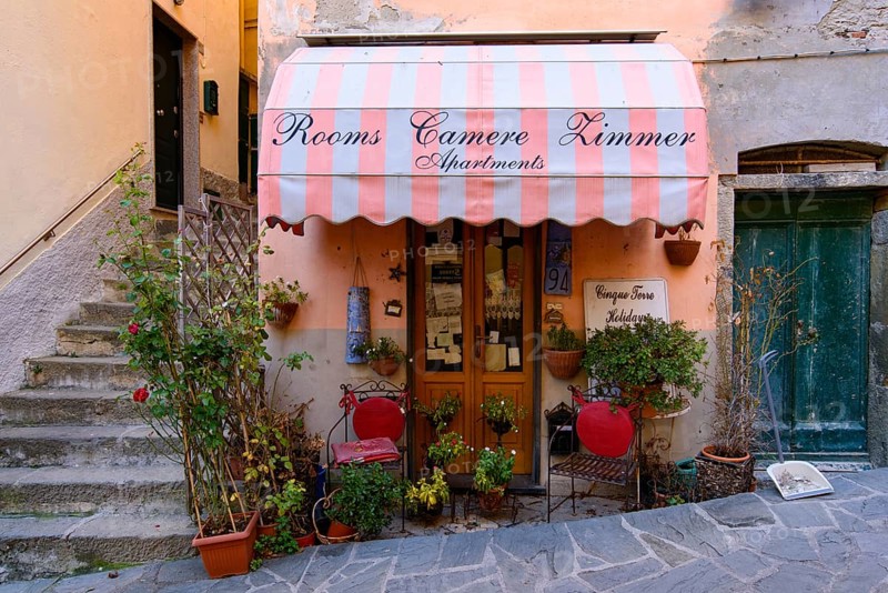 Riomaggiore, one of the five Mediterranean villages in Cinque Terre, Italy, famous for its colorful houses, Europe