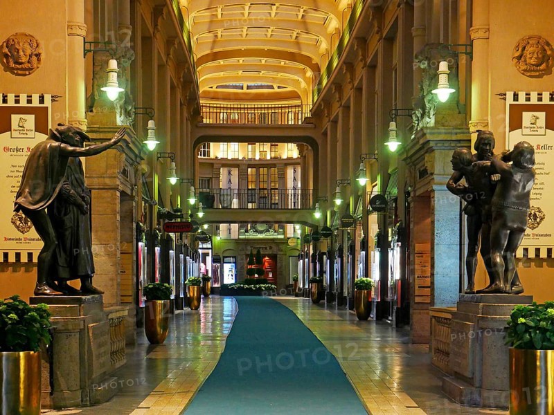 The Mädlerpassage deserted in times of lockdown 2020 Leipzig, Saxony, Germany, Europe