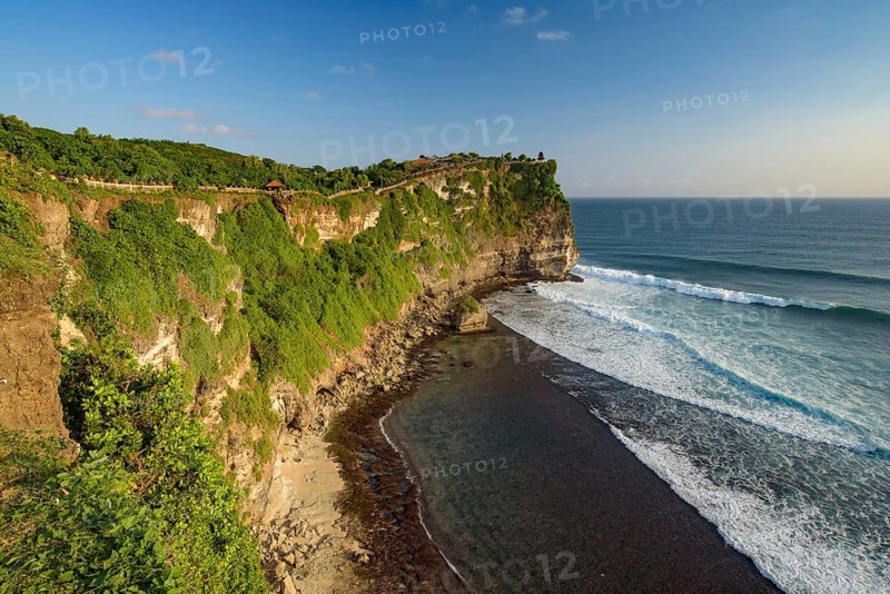 Coast of Uluwatu Temple, a Hindu sea temple, in Bali, Indonesia, Asia