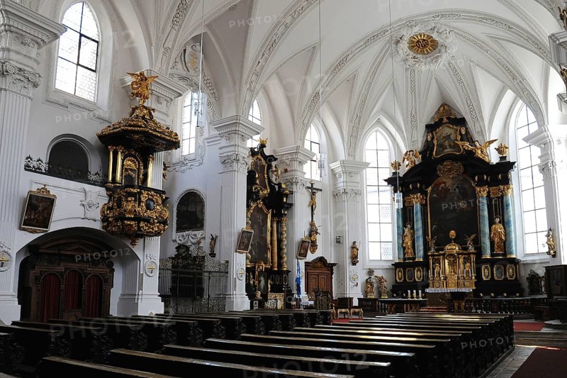 Former Jesuit church in Straubing with high altar