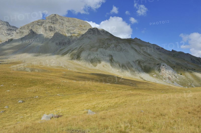 Col de la cayolle pass in the French Alps.col de la cayolle alpes maritime france europe