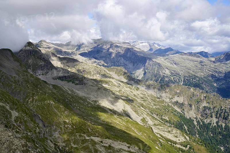 View from Gmeineck, Hohe Tauern National Park, Carinthia, Austria, Europe
