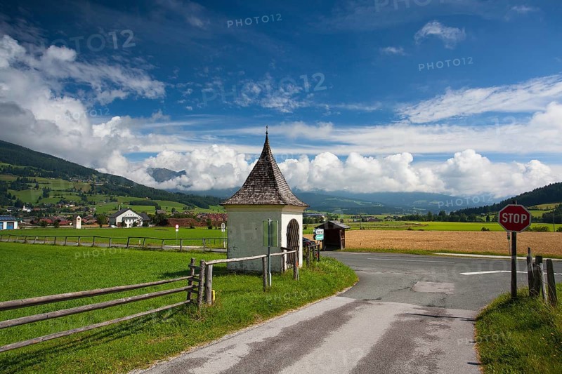 Summer landscape around Werfen city, Austria, Europe