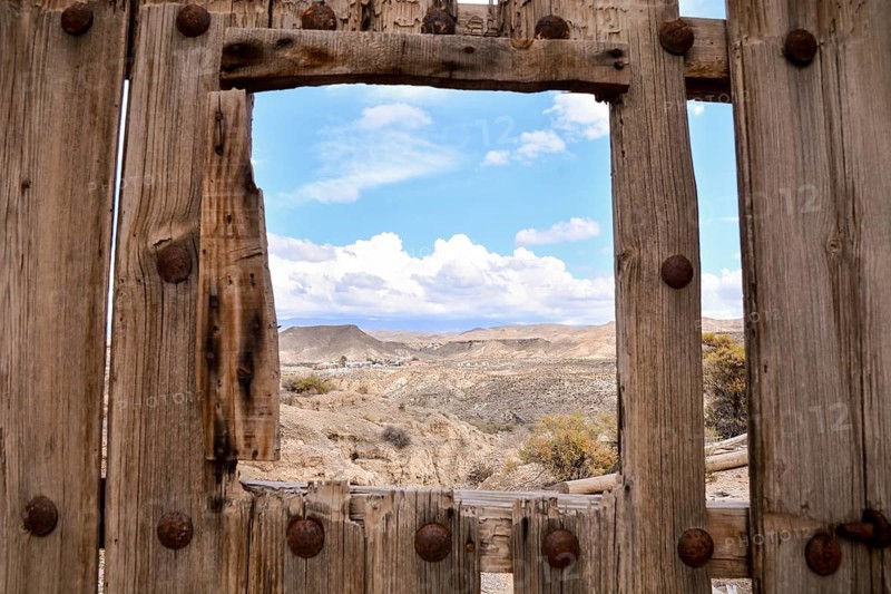 View of the Desert Tabernas in Almeria Province Spain