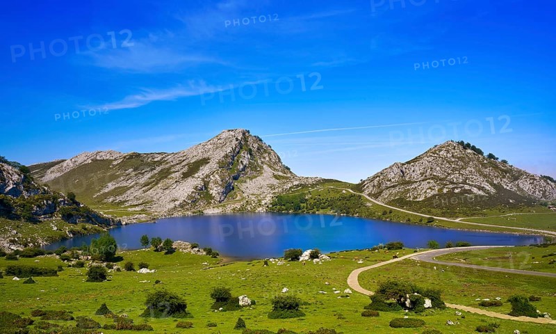 Enol lake at Picos de Europa in Asturias of Spain