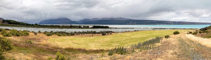 An image of a rainy day at Lake Pukaki New Zealand