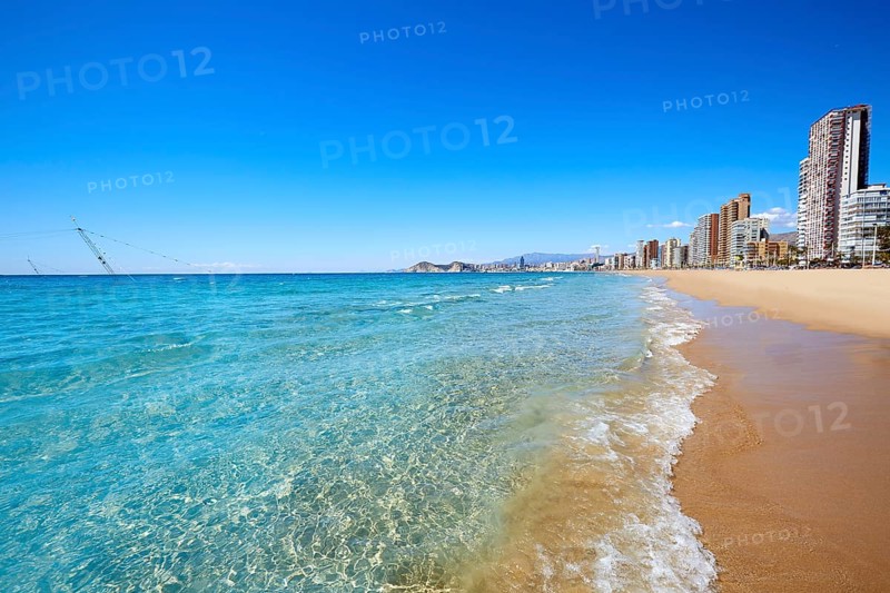Benidorm Levante beach in Alicante Mediterranean of Spain