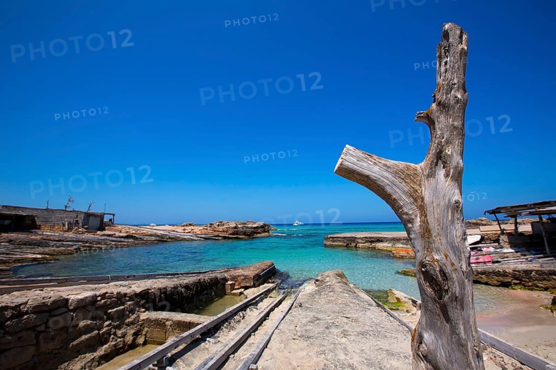 Es calo Escalo de sant Agusti Beach in Formentera Balearic islands