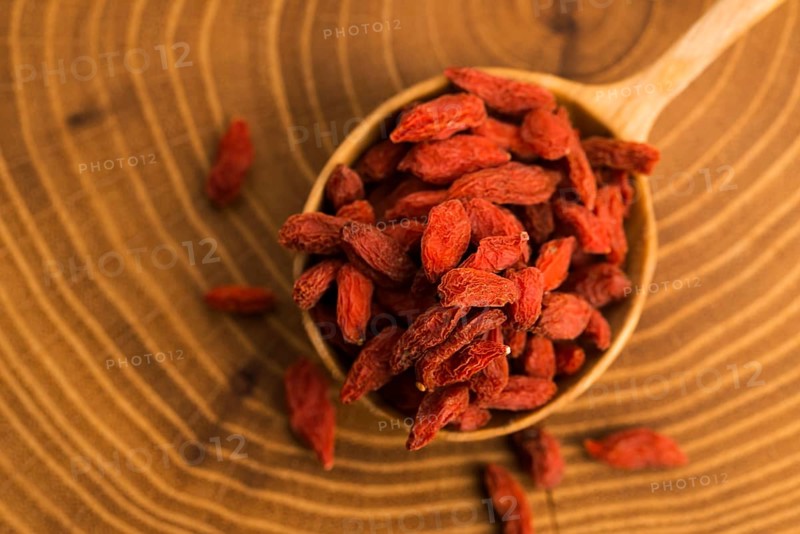 Portion of dried Goji Berries (also known as Wolfberry)