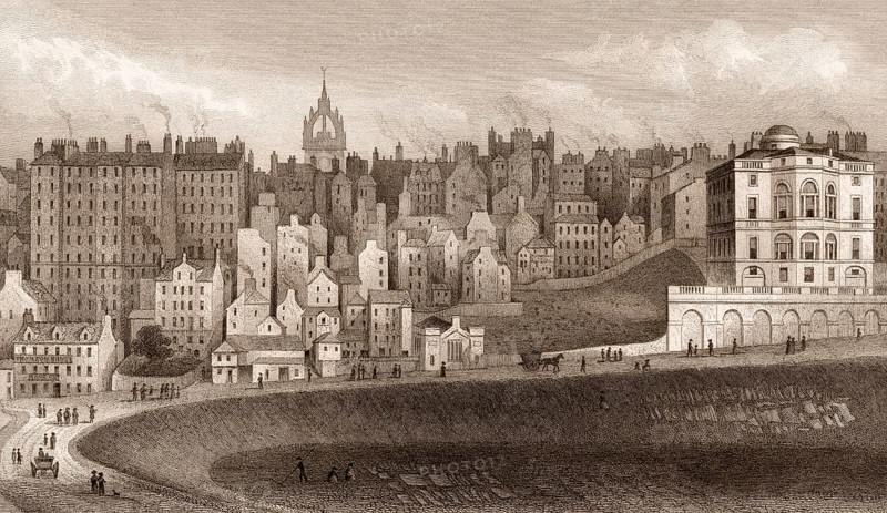 Part of the Old Town, Edinburgh, Scotland, 19th century, from Modern Athens by Th. H. Shepherd
