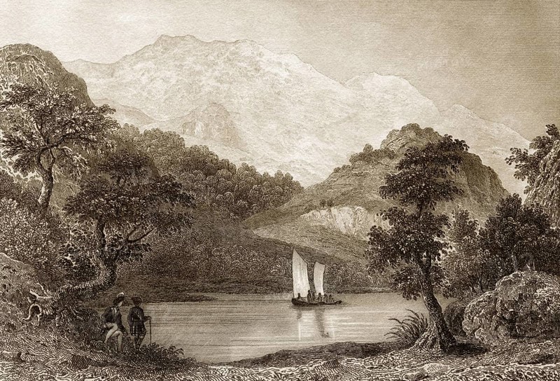The Trossachs, eine kleine bewaldete Schlucht in der Gemeinde Stirling in Schottland, 19.