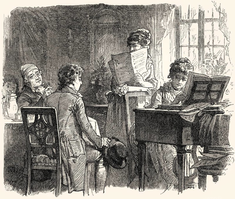 Scene from HERMANN AND DOROTHEA, an epic poem by Johann Wolfgang von Goethe