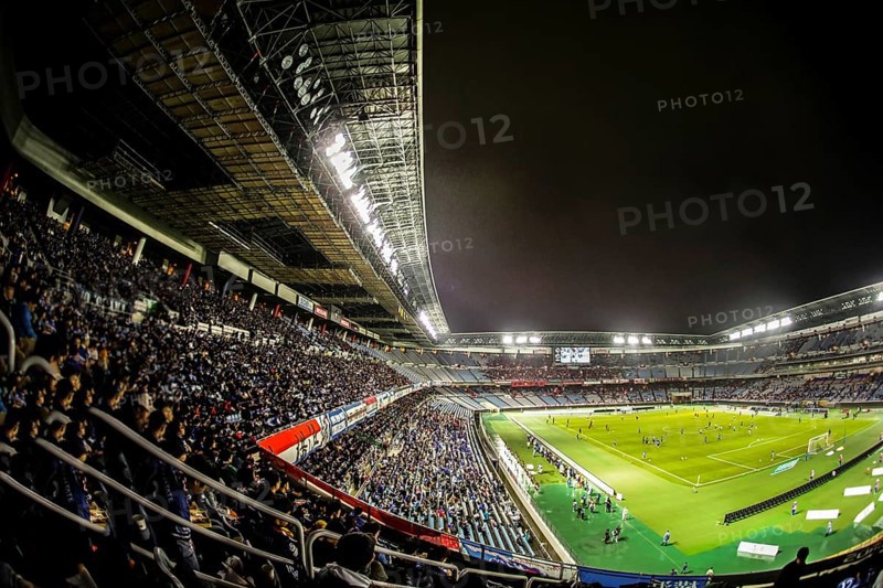 People to cheer the football game. Shooting Location: Yokohama-city kanagawa prefecture