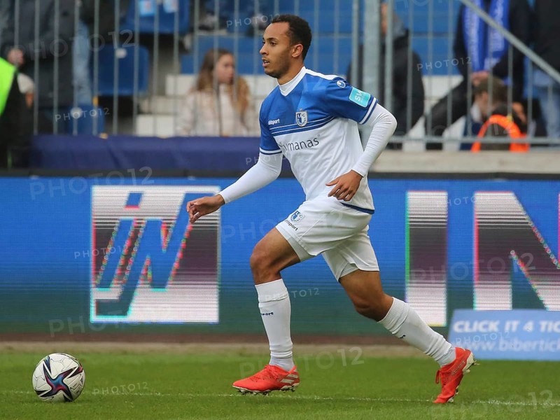 Tobias Knost 1.FC Magdeburg in the match 1. FC Magdeburg vs. SC Verl DFB Fußball 15.Spieltag 3.Liga Saison 2021-2022 on 07.11.2021 in MDCC-Arena Magdeburg