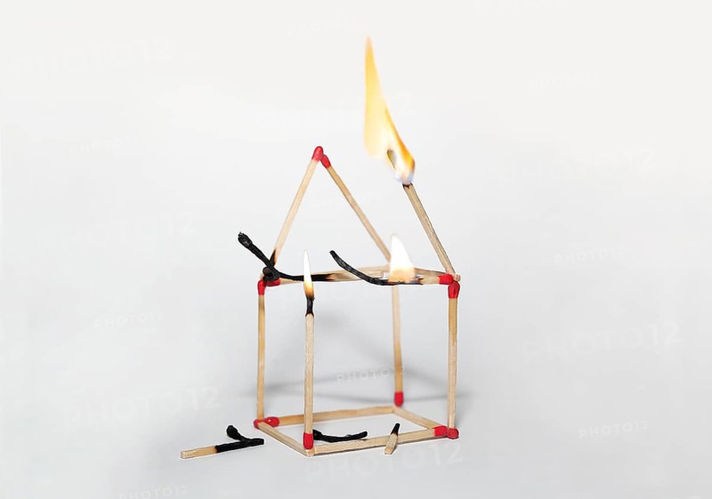A house made of matches that burnt down