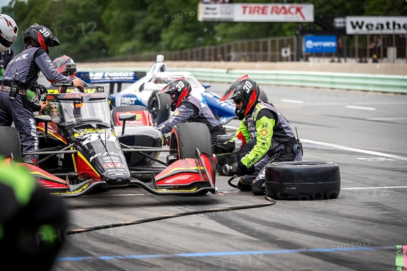 PIETRO FITTIPALDI (30) of Miami, Florida comes down pit road for service during the XPEL Grand Prix at Road America in Elkhart Lake, WI