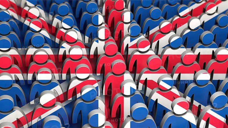 Symbolic image on the topic of demographics in the UK
