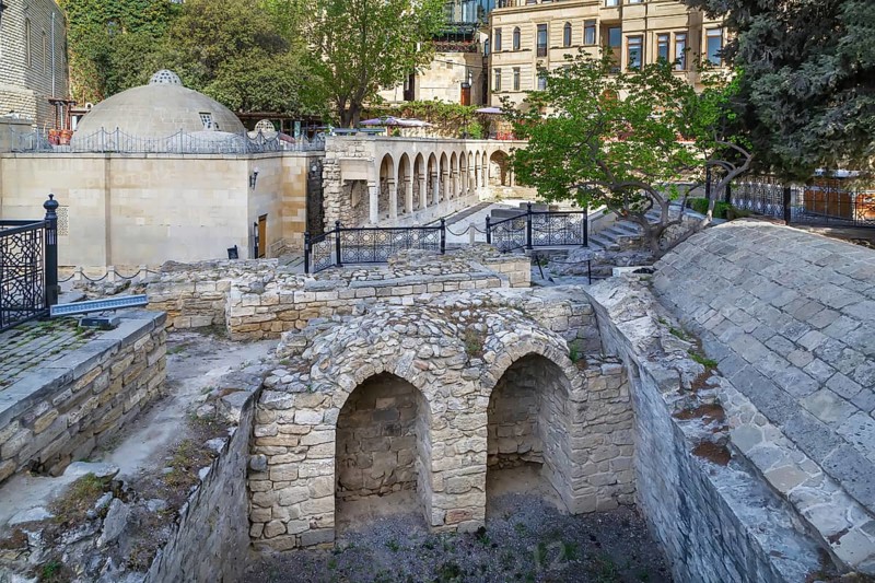 Haji Gayib bathhouse in Baku Old city, Azerbaijan, Asia