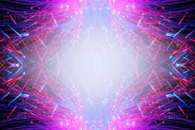 Multicolored optical fibers background. Blank space for texts