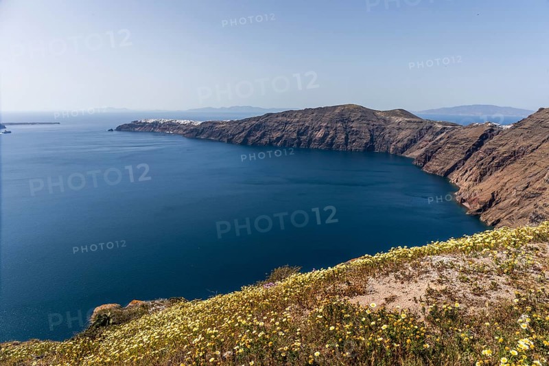 Landscape of the Caldera, Island of Santorini (Thira), Cyclades, Greek Islands, Greece, Europe