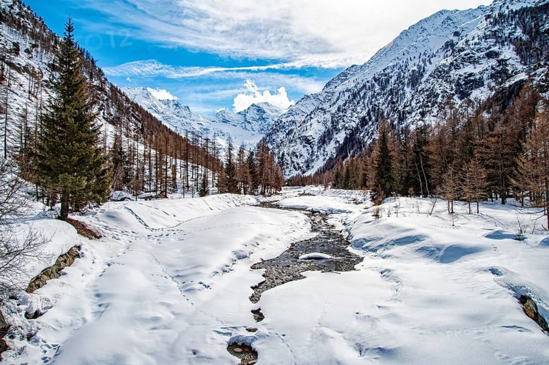 Gran Paradiso National Park Italy winter landscape