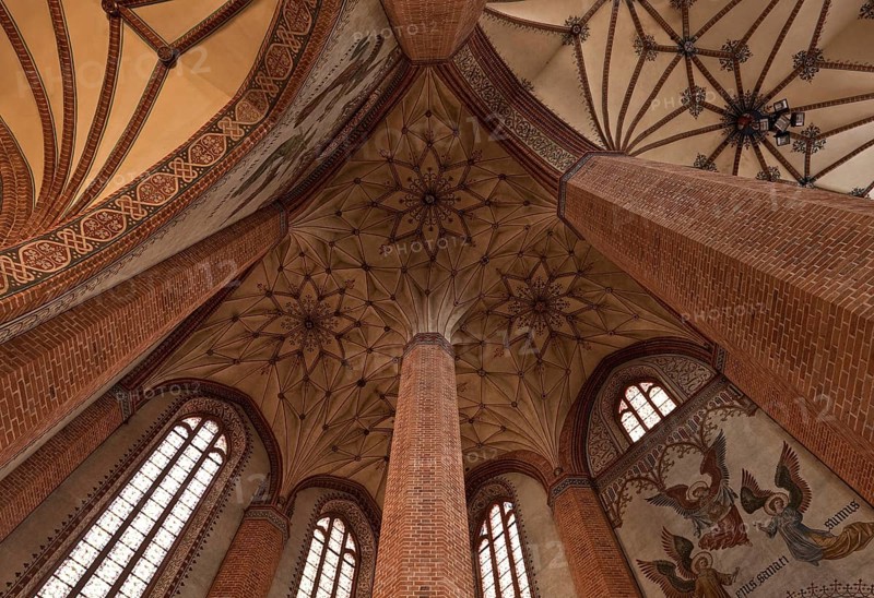 Former Cistercian church, central nave vaulting Oblique view to the east, St., Sankt, Saint
