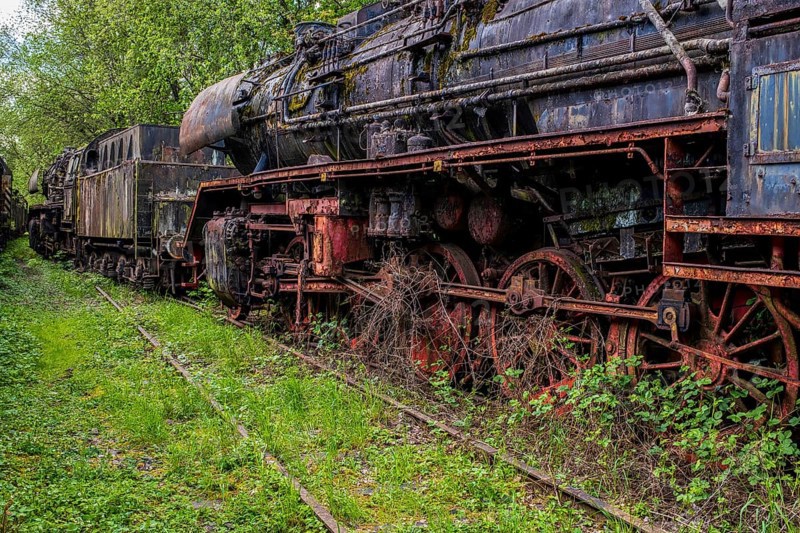 Old historic railway vehicles in Germany