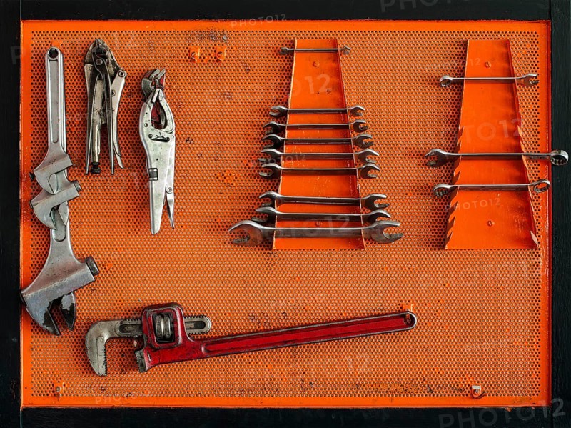 Tools for Car arranged on the wall