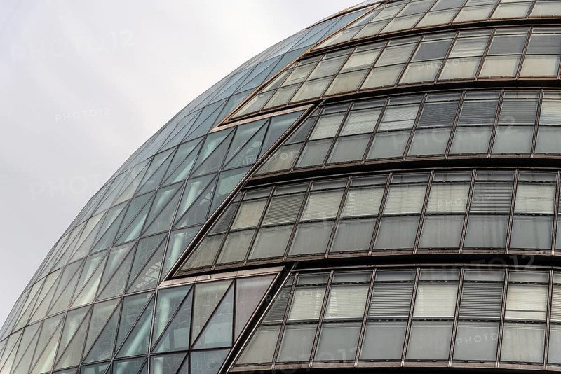 London, UK, August 26, 2023: City Hall office building. The Mayor Office for Policing And Crime. Exterior view of the glass facade