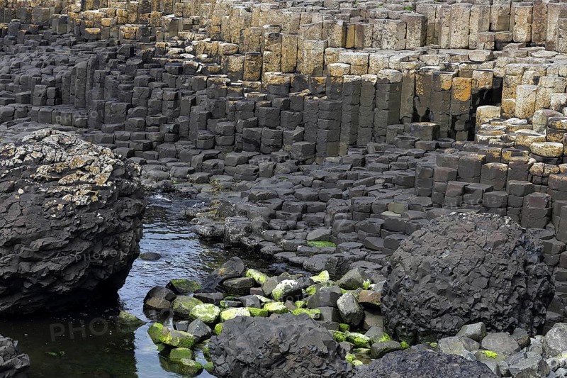 Basaltsäulen des Giant's Causeway, Grafschaft Antrim, Nordirland