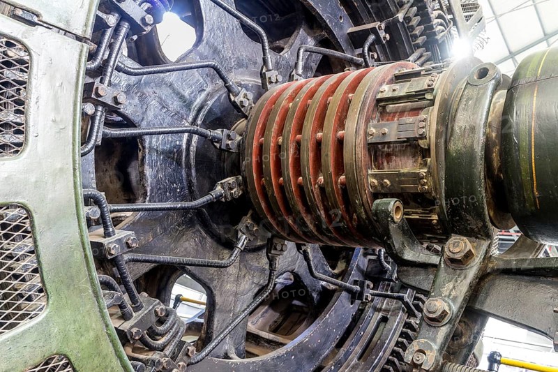 A view of an old AC Slip-ring induction motor, coupled electrically and mechanically to a DC Generator