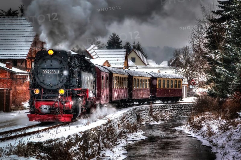 Harz narrow-gauge railway in Straßberg Harz