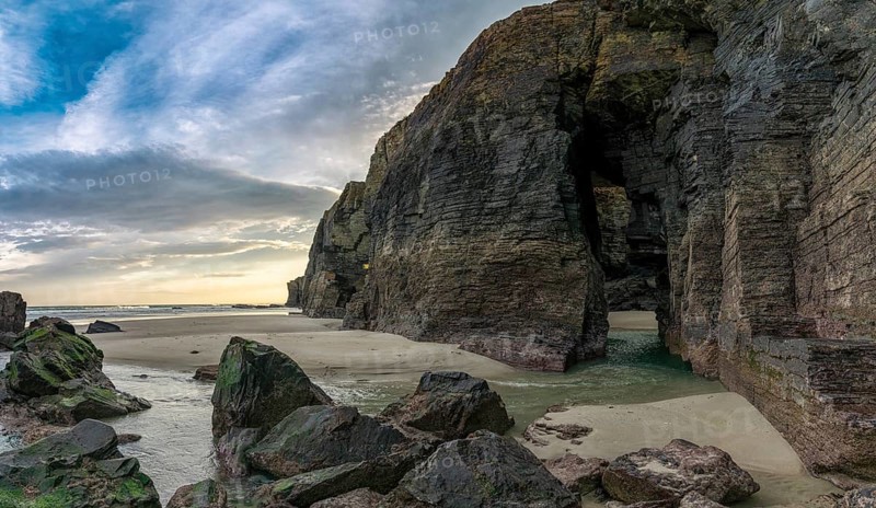 the Playa de las Catedrales Beach in Galicia in northern Spain